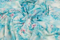 ЛЕН КОТТОН ПРИНТ Голубой Цветы,1141441 фото #3