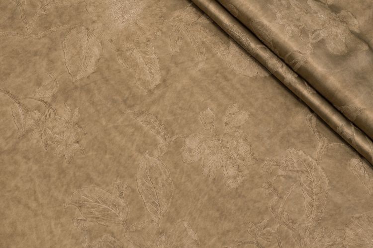 ВИСКОЗА ВАРЕНАЯ ЖАККАРД Коричневый Цветы,1132975