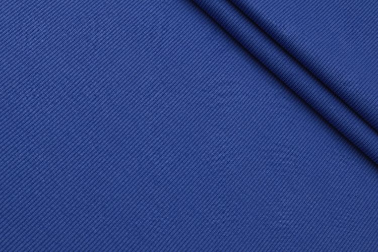 ТРИКОТАЖ ДОВЯЗ КАШКОРСЕ Синий Рубчик,1006979