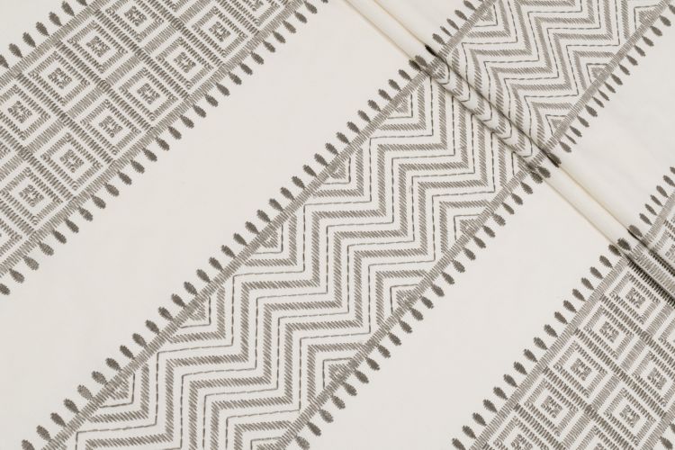 КОТТОН С ВЫШИВКОЙ Молочный Узоры ,1069073