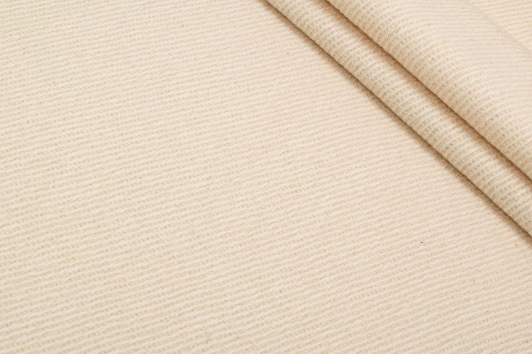 ПАЛЬТОВАЯ ШЕРСТЬ-ХЛОПОК Молочный Рубчик,1125854