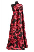 ВИСКОЗА ПОЛИРОВАННАЯ СТРЕЙЧ ПРИНТ Черный Цветы,1124529 фото #6