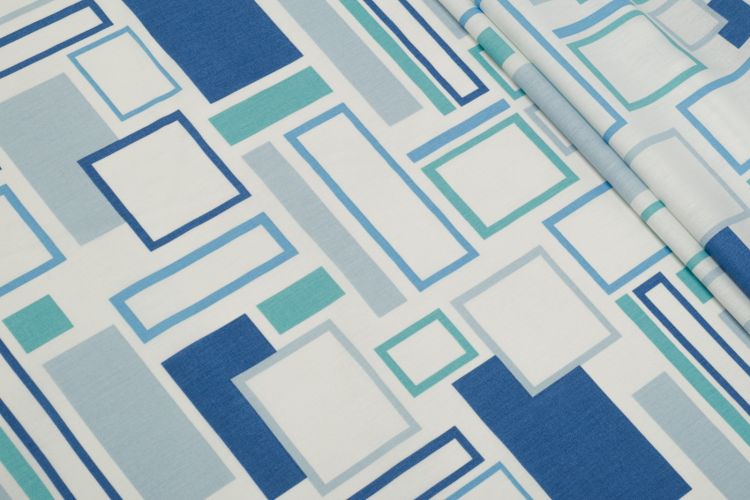 РАНФОРС ПОСТЕЛЬНЫЙ ПРИНТ Синий Клетки,1135181