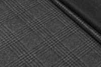 ПАЛЬТОВАЯ ШЕРСТЬ АЛЬПАКА Серый Клетки,1123980 фото #1