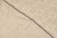 ЛЕН СТРЕЙЧ С ВЫШИВКОЙ Бежевый Цветы,1141731 фото #4