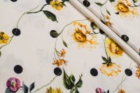 ВИСКОЗА ПРИНТ Молочный Цветы,1106051 фото #1