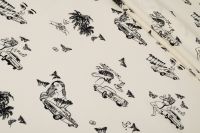 КРЕП ВИСКОЗА ПРИНТ Молочный Цветы,1142004 фото #1