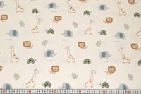 ТРИКОТАЖ КОТТОН ПРИНТ Молочный Животный мир,1111420 фото #2