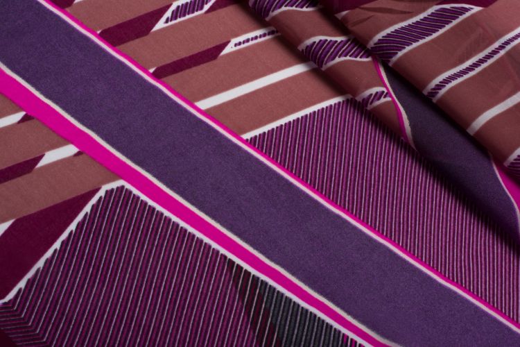 ШИФОН ПРИНТ WINDY Фиолетовый Абстракции,0046440