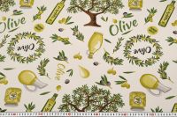 ТКАНЬ ДЕКОРАТИВНАЯ ПРИНТ Молочный Цветы,1137550 фото #2