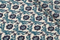 ШЕЛК КРЕП ПРИНТ Молочный Цветы,1125892 фото #1