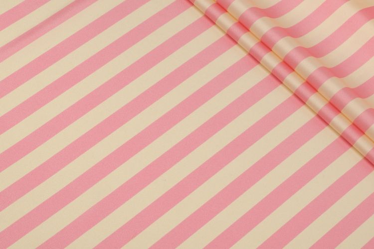 ШЕЛК САТИН АРМАНИ ПРИНТ Розовый Полоски,1074220