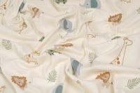 ТРИКОТАЖ КОТТОН ПРИНТ Молочный Животный мир,1111420 фото #3