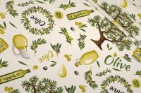 ТКАНЬ ДЕКОРАТИВНАЯ ПРИНТ Молочный Цветы,1137550 фото #1