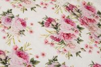 КОТТОН С ВЫШИВКОЙ Молочный Цветы,1141380 фото #1