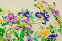 ВИСКОЗА ПОЛИРОВАННАЯ ПРИНТ Молочный Цветы,1142042 фото #1