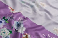 ШЕЛК САТИН АРМАНИ DIGITAL Фиолетовый Цветы,1001578 фото #4
