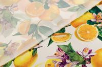 ШЕЛК САТИН АРМАНИ ПРИНТ Молочный Цветы,1140048 фото #5