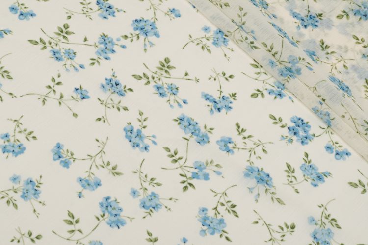 ШИФОН ПРИНТ Молочный Цветы,1131848