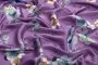 ШЕЛК САТИН АРМАНИ DIGITAL  Фиолетовый Цветы,1001578 фото #3