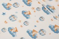 ТРИКОТАЖ КОТТОН ПРИНТ Молочный Персонажи,1111383 фото #1