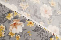 ТКАНЬ ДЕКОРАТИВНАЯ ПРИНТ Серый Цветы,1108284 фото #4