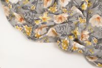 ТКАНЬ ДЕКОРАТИВНАЯ ПРИНТ Серый Цветы,1108284 фото #5