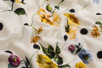 ВИСКОЗА ПРИНТ Молочный Цветы,1106051 фото #3