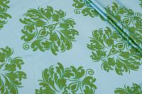 ВИСКОЗА ПОЛИРОВАННАЯ ПРИНТ Голубой Узоры ,1141540 фото #1