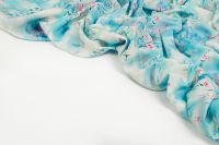 ЛЕН КОТТОН ПРИНТ Голубой Цветы,1141441 фото #6