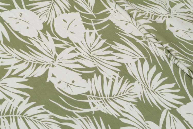 МУСЛИН ТВИЛ ПРИНТ Зеленый Цветы,1139264