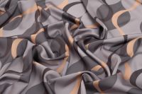 ШЕЛК САТИН АРМАНИ ПРИНТ Серый Узоры ,1100905 фото #3