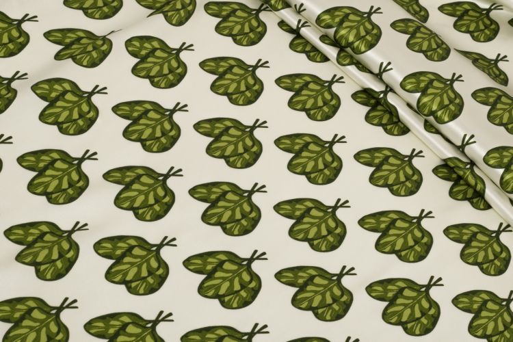 ВИСКОЗА ПОЛИРОВАННАЯ ПРИНТ Молочный Цветы,1141588