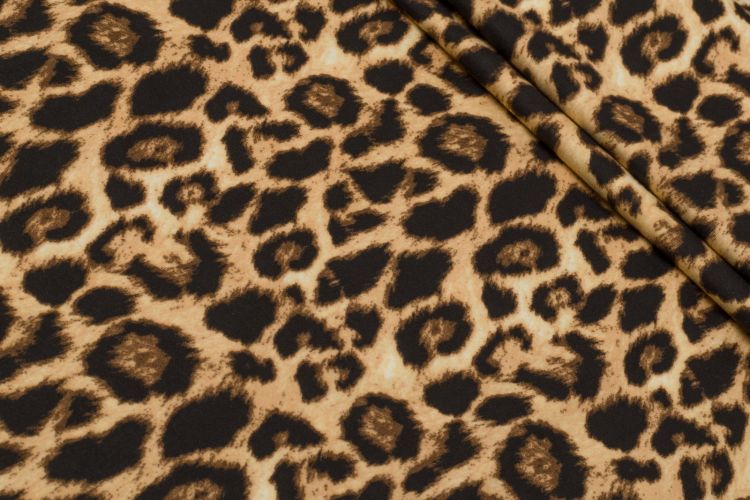 ТРИКОТАЖ ПРИНТ Бежевый Животный мир,1100578