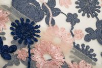 СЕТКА С АППЛИКАЦИЕЙ Молочный Цветы,1105979 фото #5