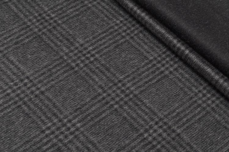 ПАЛЬТОВАЯ ШЕРСТЬ АЛЬПАКА Серый Клетки,1123980