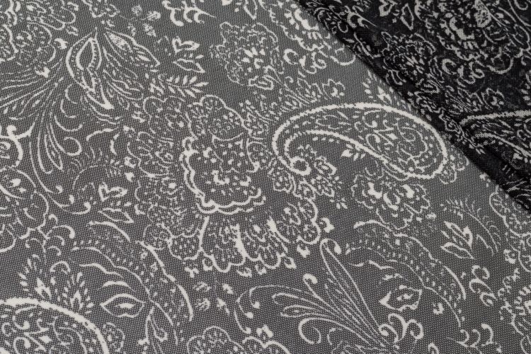 СЕТКА ПРИНТ Черный Турецкие огурцы,1100745