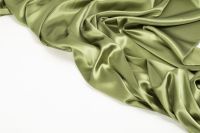 ШЕЛК АТЛАС СТРЕЙЧ ОДНОТОННЫЙ Зеленый,1117811 фото #4