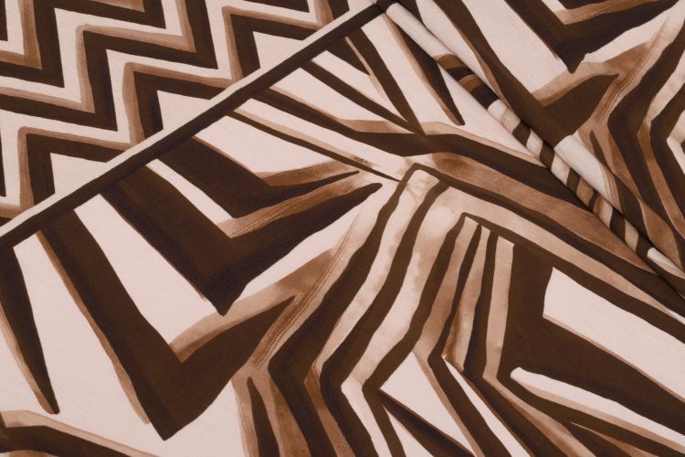 ВИСКОЗА ПРИНТ Коричневый Узоры ,1141502