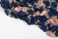 СЕТКА С АППЛИКАЦИЕЙ Молочный Цветы,1105979 фото #6