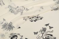 КРЕП ВИСКОЗА ПРИНТ Молочный Цветы,1142004 фото #4