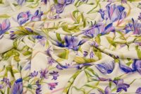 КРЕП ВИСКОЗА ПРИНТ Молочный Цветы,1141984 фото #3