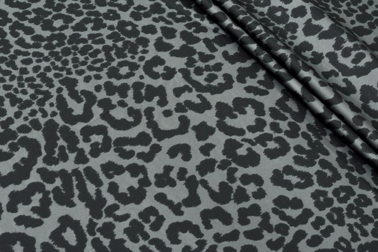 ШЕЛК САТИН АРМАНИ ПРИНТ Серый Животный мир,1100387