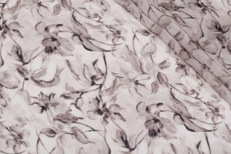 ТЕНСЕЛ ПРИНТ Серый Цветы,1109311