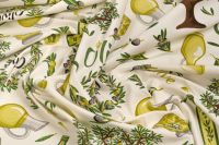 ТКАНЬ ДЕКОРАТИВНАЯ ПРИНТ Молочный Цветы,1137550 фото #3