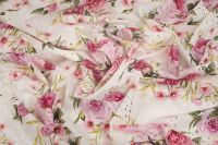 КОТТОН С ВЫШИВКОЙ Молочный Цветы,1141380 фото #3