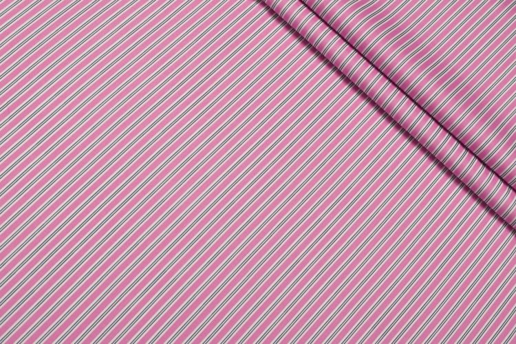 ПОПЛИН СТРЕЙЧ ПРИНТ Розовый Полоски,1104033