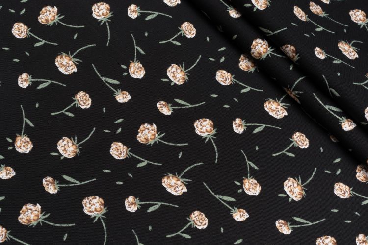 ШТАПЕЛЬ ТВІЛ БЕЛЬМОНДО ПРИНТ Чорний Квіти,1114063