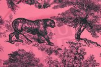 ШОВК САТИН АРМАНІ ПРИНТ Рожевий Тваринний світ,1080146 фото #4