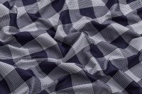 СОРОЧКОВИЙ СТРЕЙЧ КОТОН Синій Клітини,1071786 фото #3